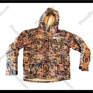 Sessions Terran Series Ski Snow Jacket Waterproof Breathable Orange Black Size S